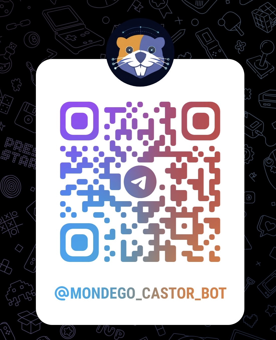 Castor Telegram QR code